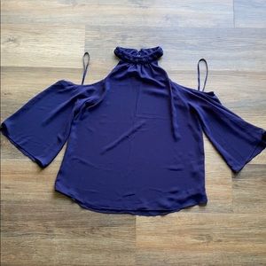 NWOT. Cold Shoulder Collared Top.